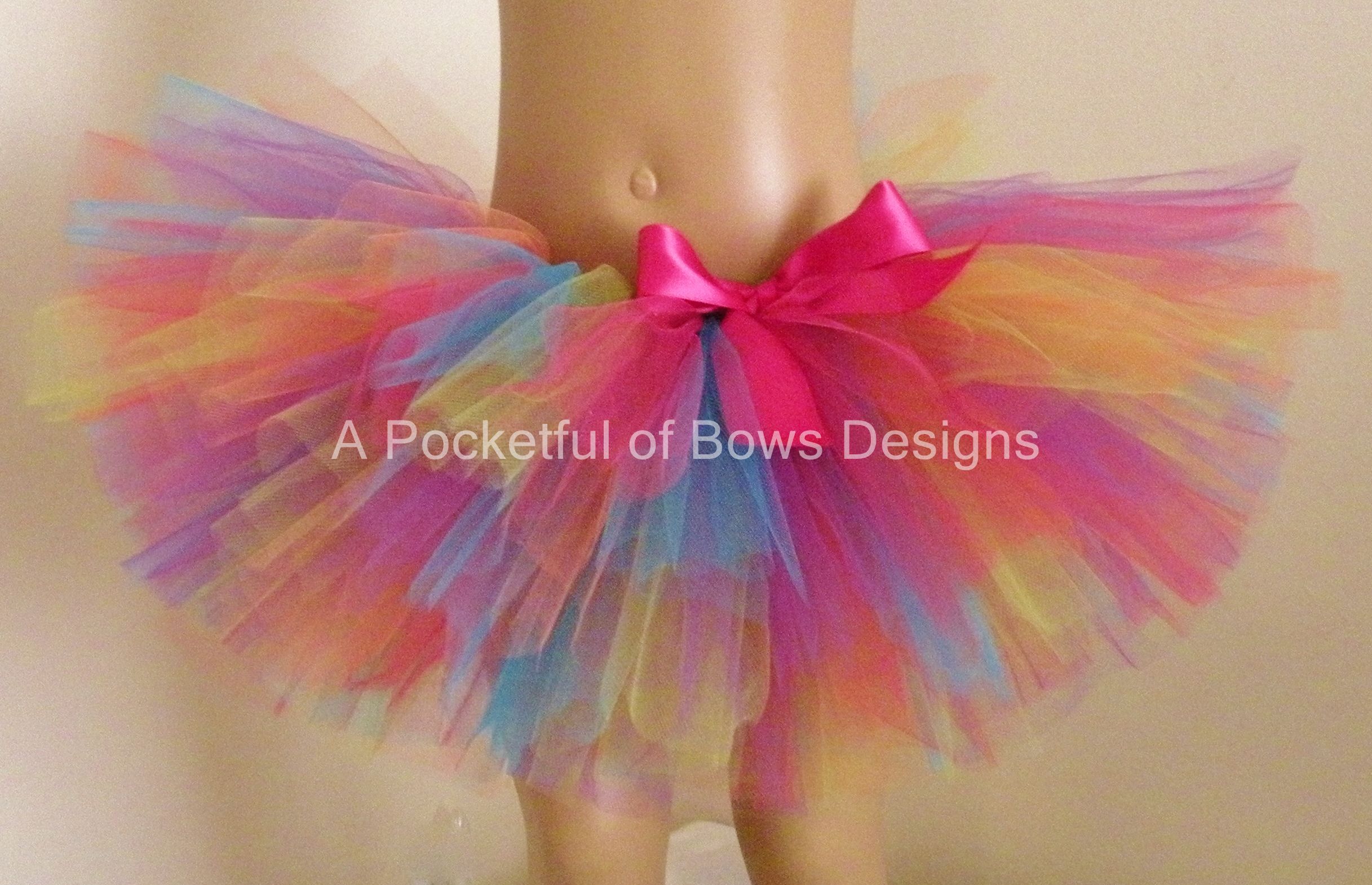 Bright Rainbow Tutu Skirt Toddler and Girls